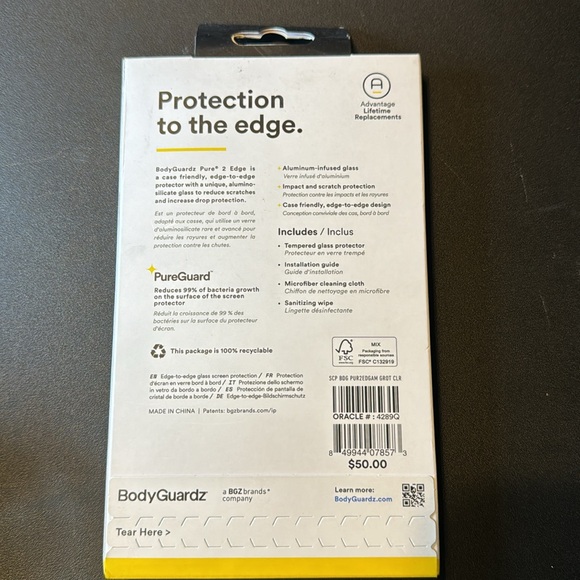 BodyGuardz Pure 2 Edge iPhone 13 Pro Max Screen Protector - Picture 2 of 3
